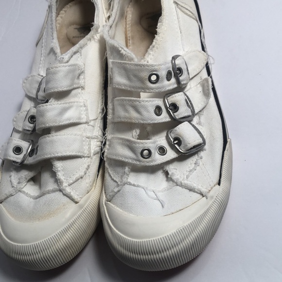 Woman’s Y2k canvas distressed slip on rocket Dog shoes - Picture 4 of 12